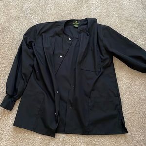 Xs black lab coat worn x1